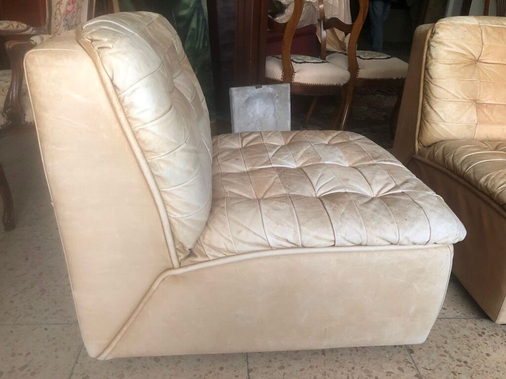 Heaters model DS11 in leather edition De Sède 1970 set of 2