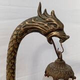 1930s bronze naga lamp