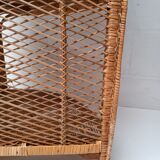 Tall rattan shelf