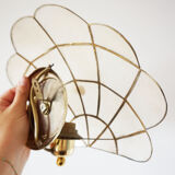Vintage mother-of-pearl shell sconce