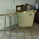 Tripod bar, shaped bow of boat vintage with his stool