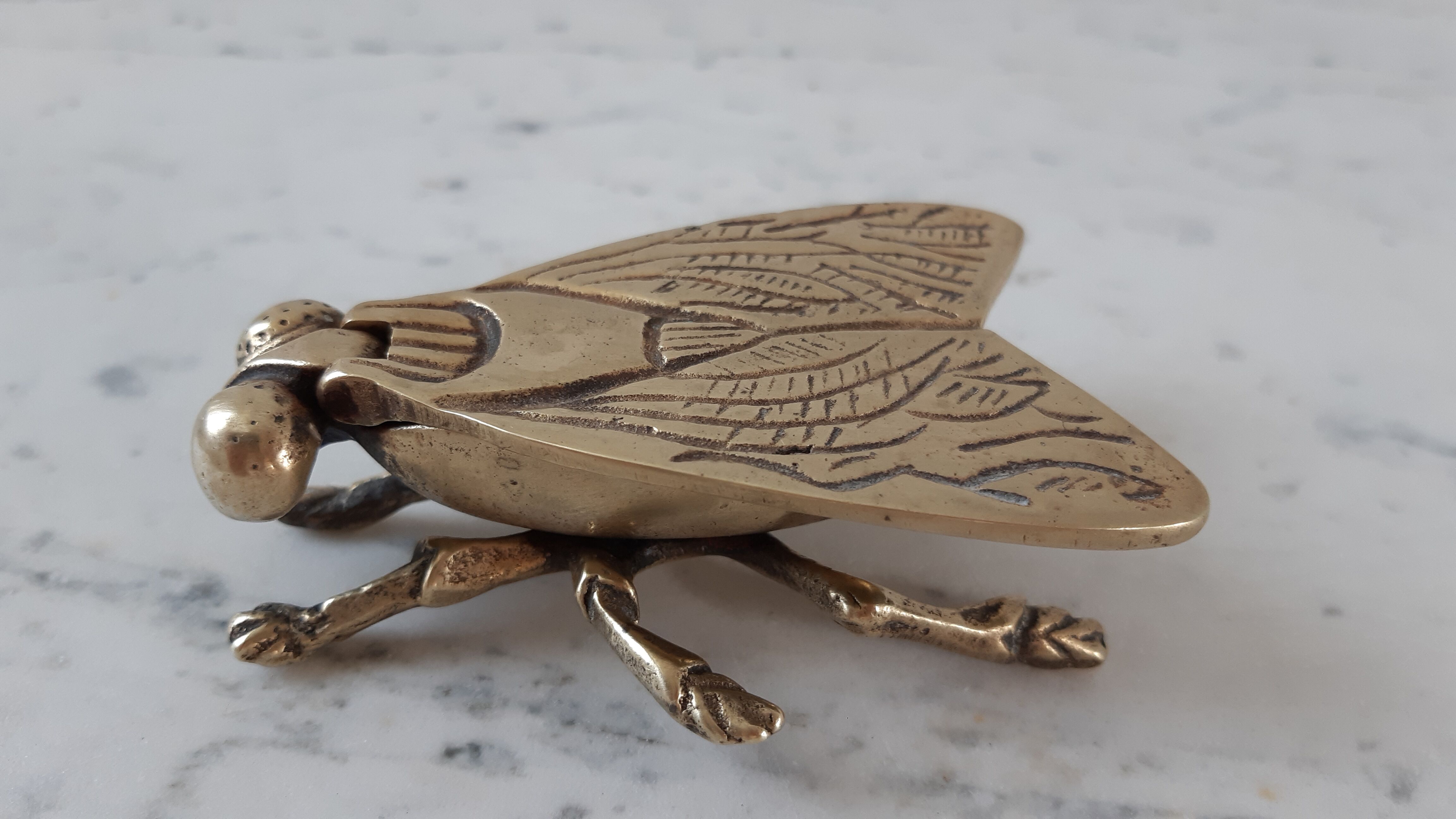 Brass fly ashtray 50s