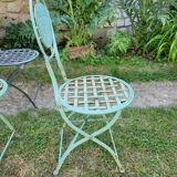 Wrought iron folding garden chairs