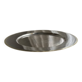 Round silver-plated tray with a wide gold border D30 H2