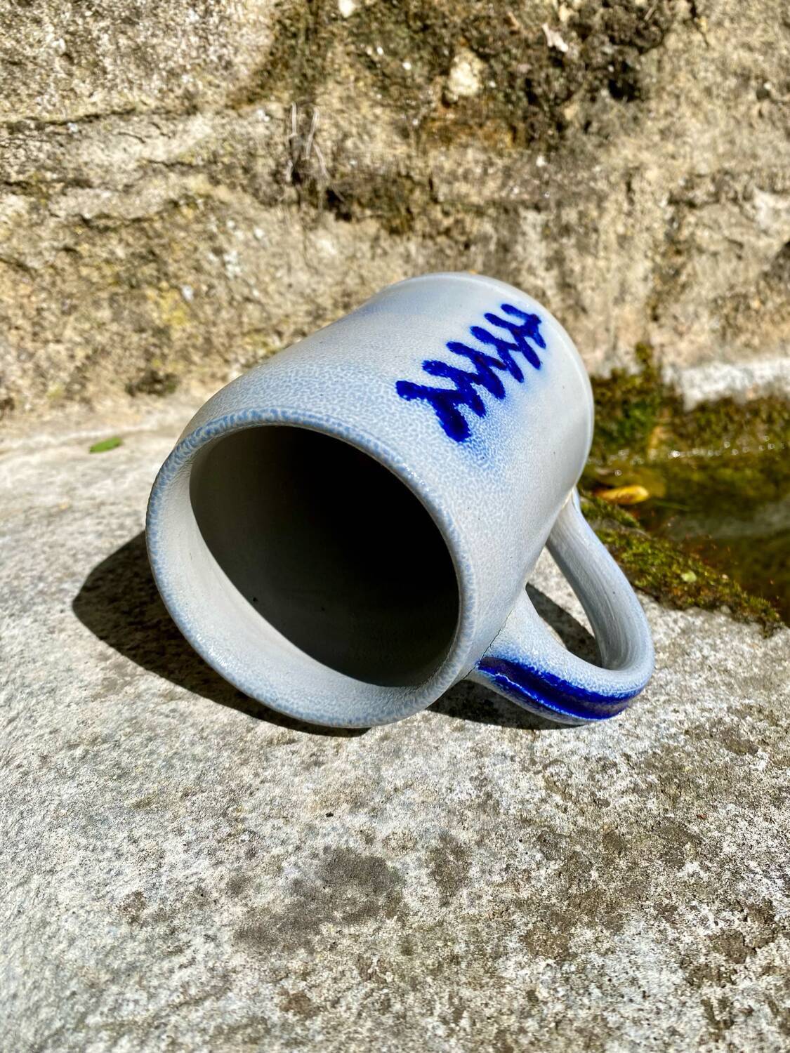 Alsatian stoneware beer mug