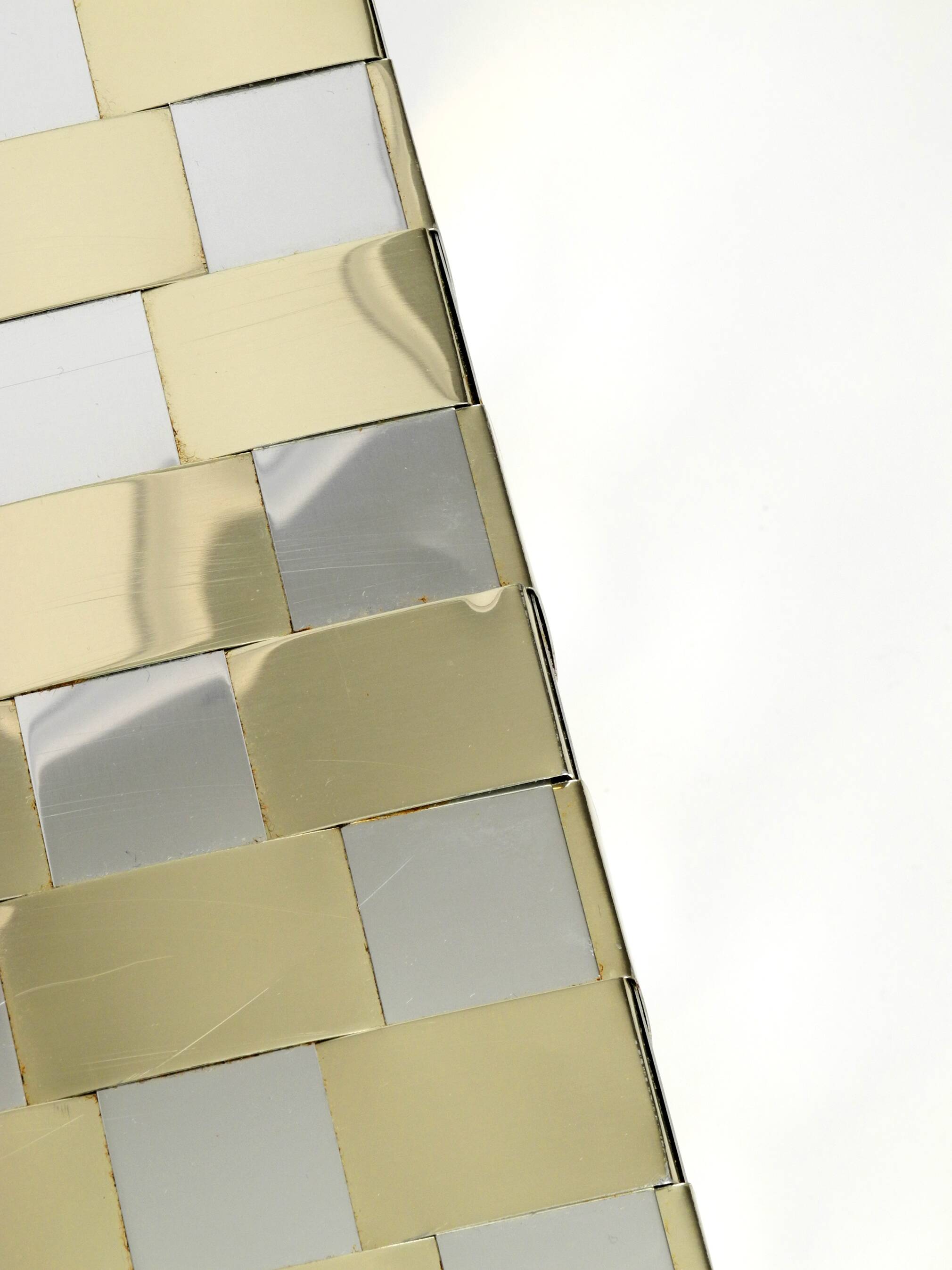 Stunning 1980s brass magazine rack in Hollywood Regency design