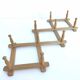 Coat rack accordion vintage light wood 10 hooks