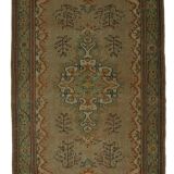 One-of-a-kind turkish handwoven vintage rug - rustic vintage charm 304x 186