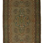One-of-a-kind turkish handwoven vintage rug - rustic vintage charm 304x 186