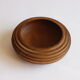 Ribbed turned wooden bowl, 1980