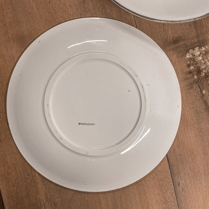 Plate gien pompadour fleuries