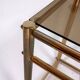 Coiffeuse vanity vintage en laiton avec tabouret