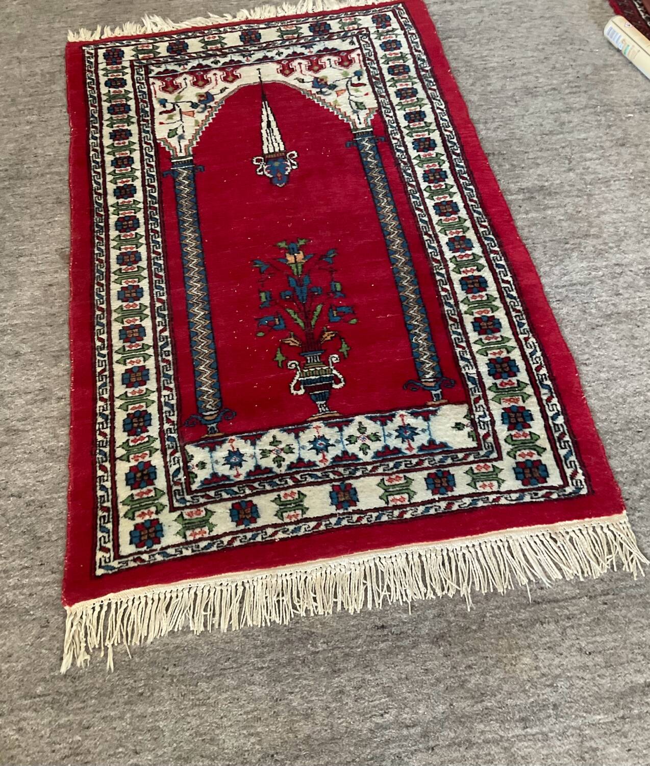 Vintage woven wool rug 130x80