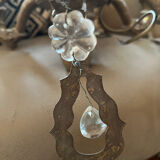 Lustre with patina, pendants and candle holders