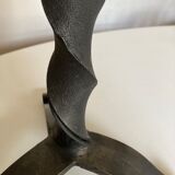 Brutalist beaten iron lamp 1970