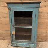 Wall display cabinet in Burmese teak with original patina.