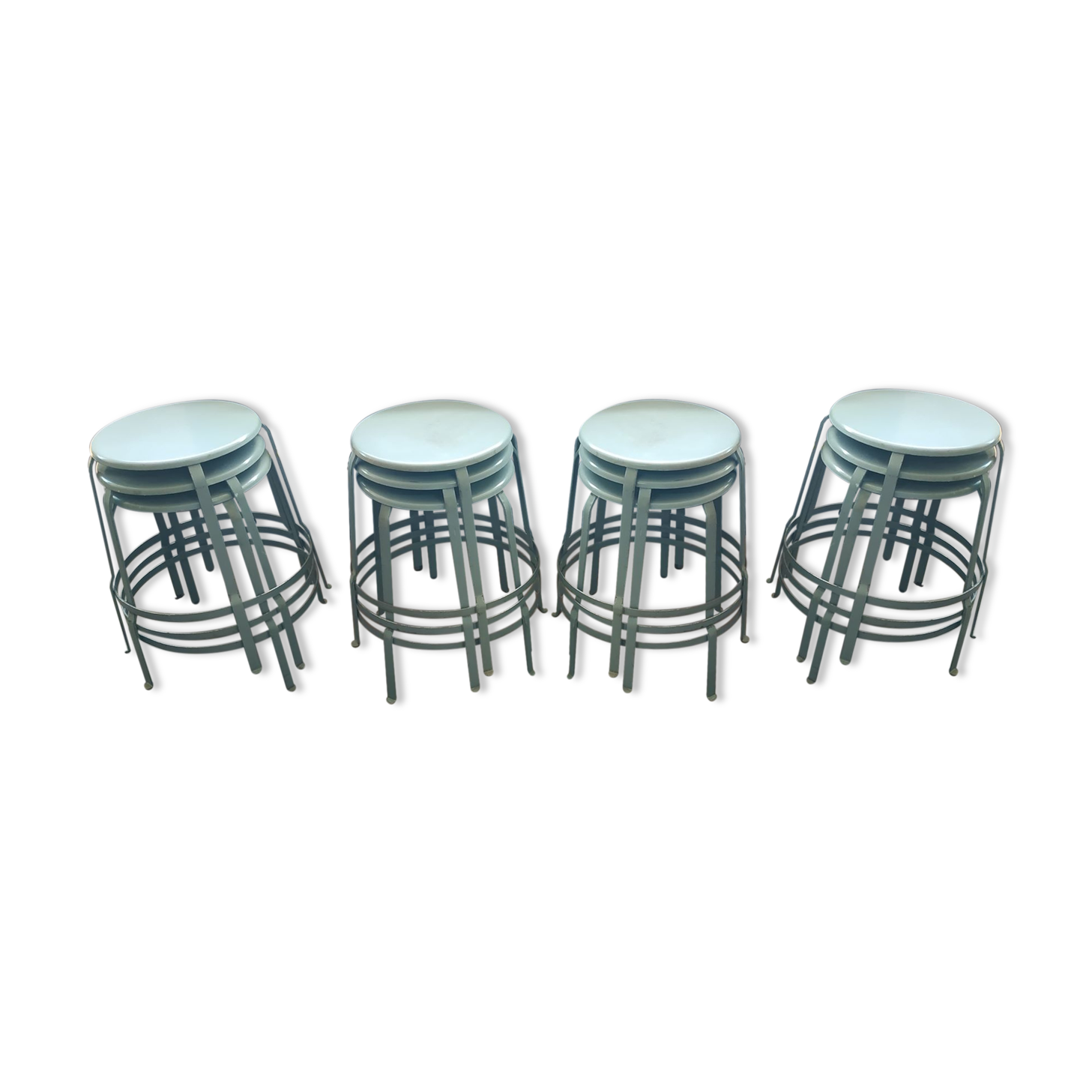 Lot de 12 tabourets d'usine