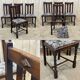 Suite of 4 English chairs early twentieth in oak.