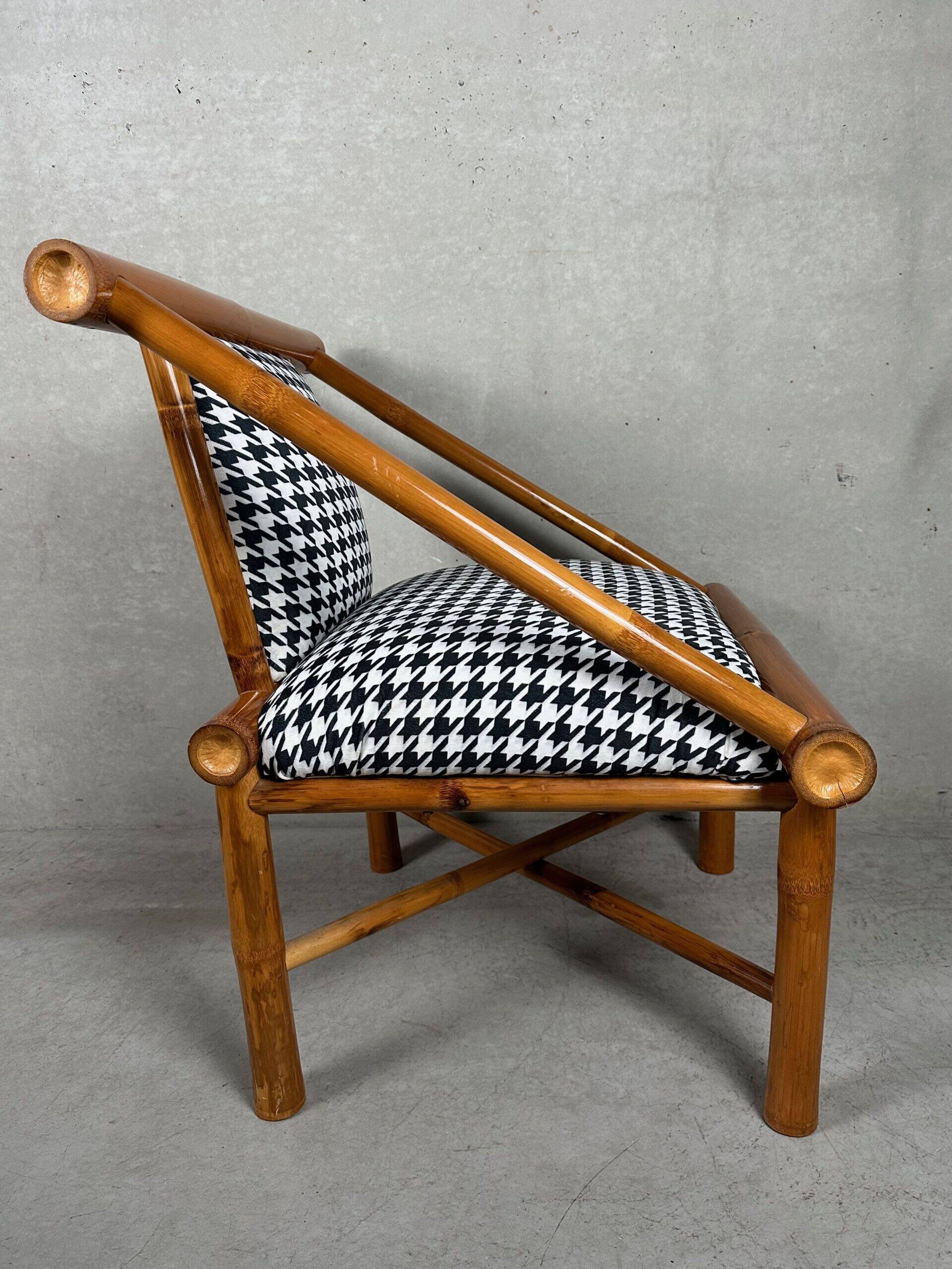 Fauteuil en bambou 'Pied De Poule'