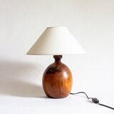 Monoxyle lamp base in elm burl, Anonymous craftsmanship, 1960s