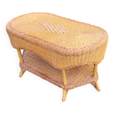 Wicker, rattan coffee table