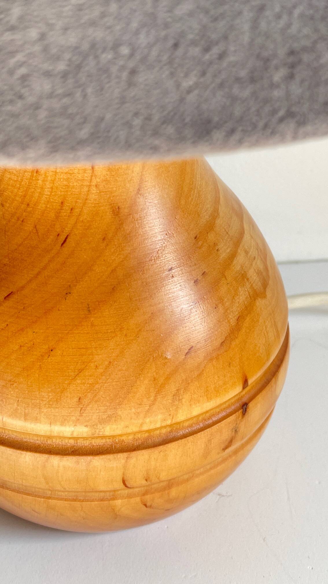 LAMPE Bois Massif VINTAGE