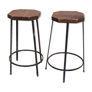 paire de tabourets vintage
