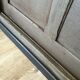 Old wooden cupboard massive sliding doors