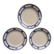 Lot de 3 assiettes vintage plates 23 cm en semi porcelaine badonviller