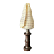 Shell Conus Litteratus on blackened turned wooden base old cabinet of curiosities
