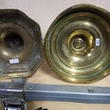 Gilded bronze candle holder