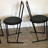 Set of 4 chairs Italy 1980 by Emilio Nanni for Fly-line