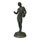 Bronze Narcissus after the antique, excavation patina, 19th century