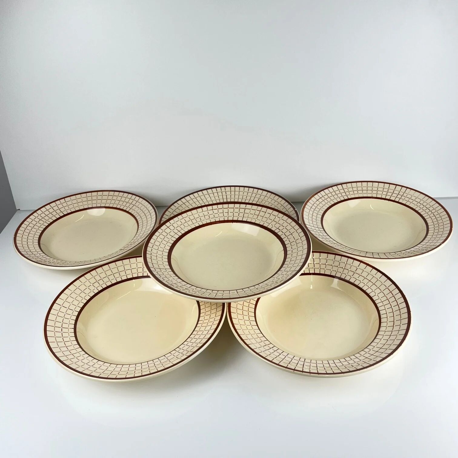Set of 6 deep plates Longchamp model "Colmar"