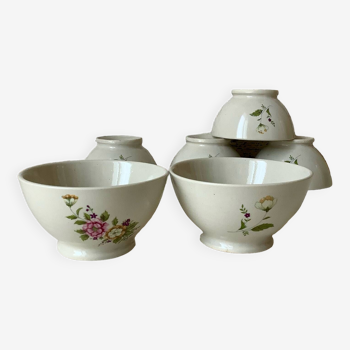 6 flower pattern bowls