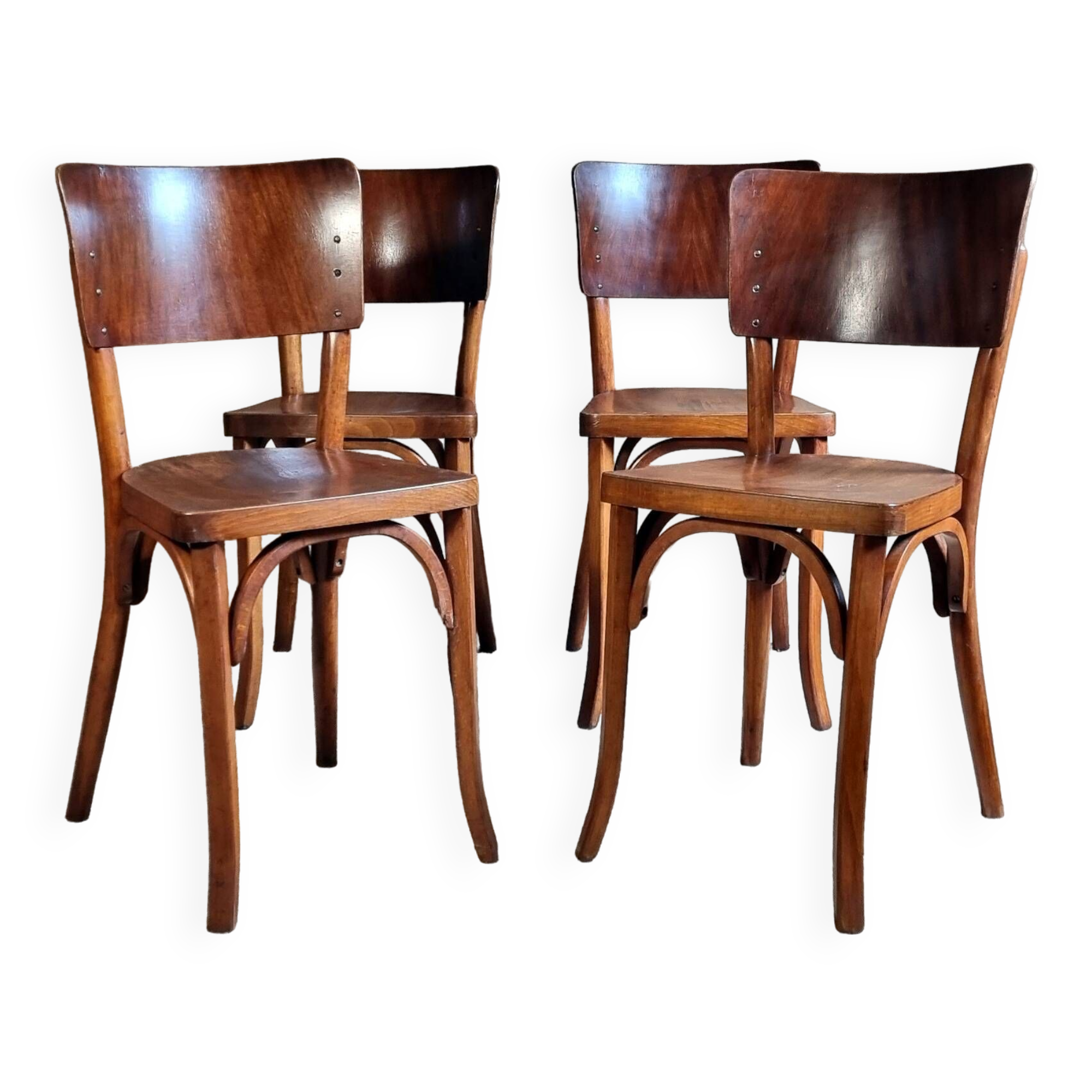 4 Baumann bistro chairs from the 1930s