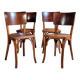 4 chaises bistrot Baumann années 30