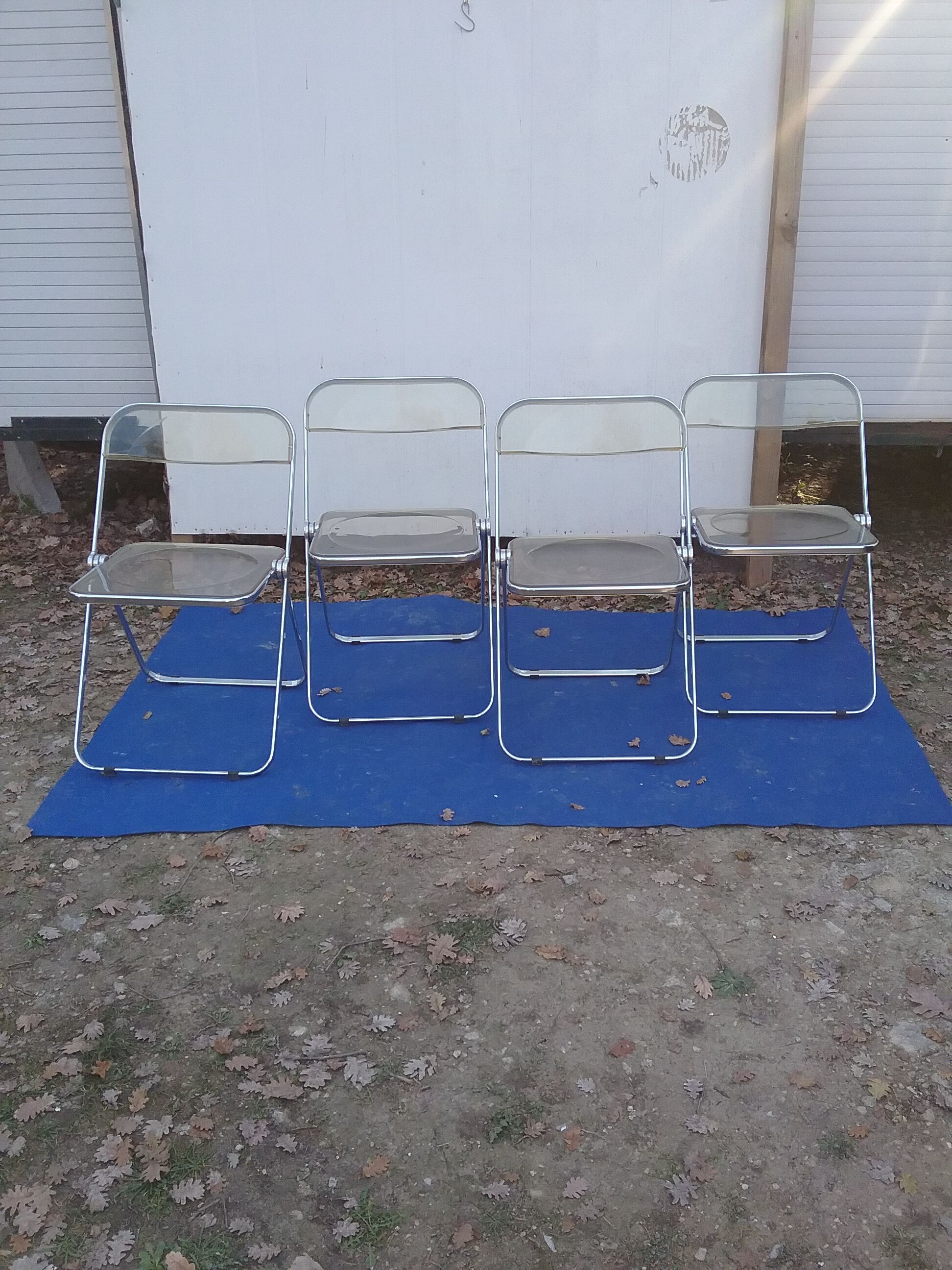 Suite of 4 folding chairs by Giancarlo Piretti for Castelli