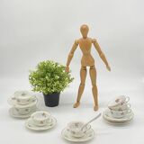 Service ancien en porcelaine Charles Ahrenfeldt, fleurs / floral / dorures