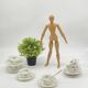 Service ancien en porcelaine Charles Ahrenfeldt, fleurs / floral / dorures