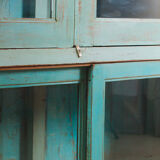 Large glass bookcase cabinet