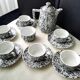 Porcelain coffee service Apilco for Geneviève Lethu
