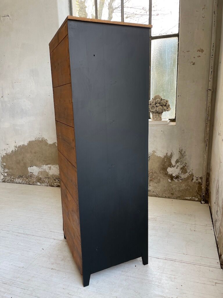 Old black storage window