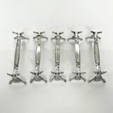 5 knife rests, "Chrysanthemum" model, from Maison Christofle
