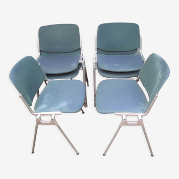 6 chaise de Giancarlo Piretti pour Castelli Italie, 1960/70