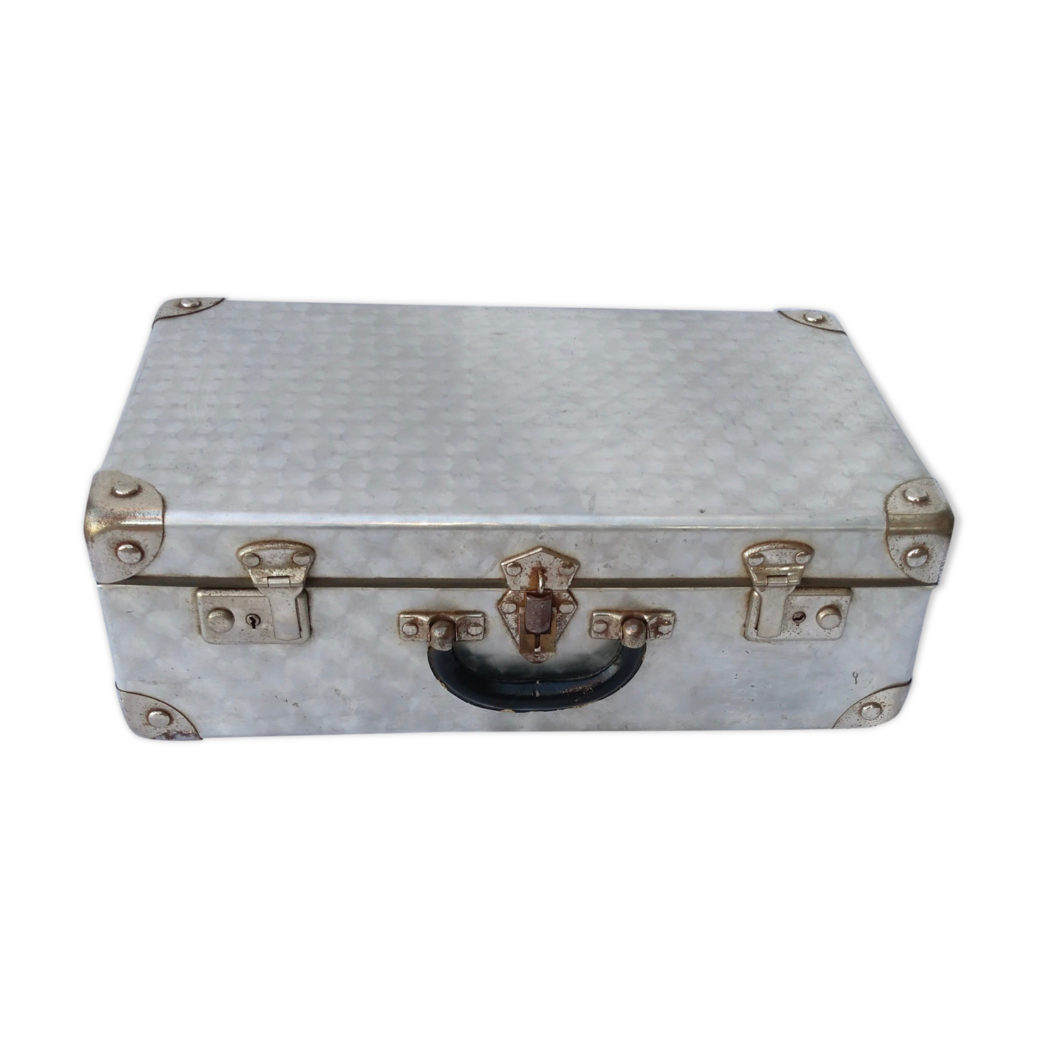 Corked aluminum suitcase
