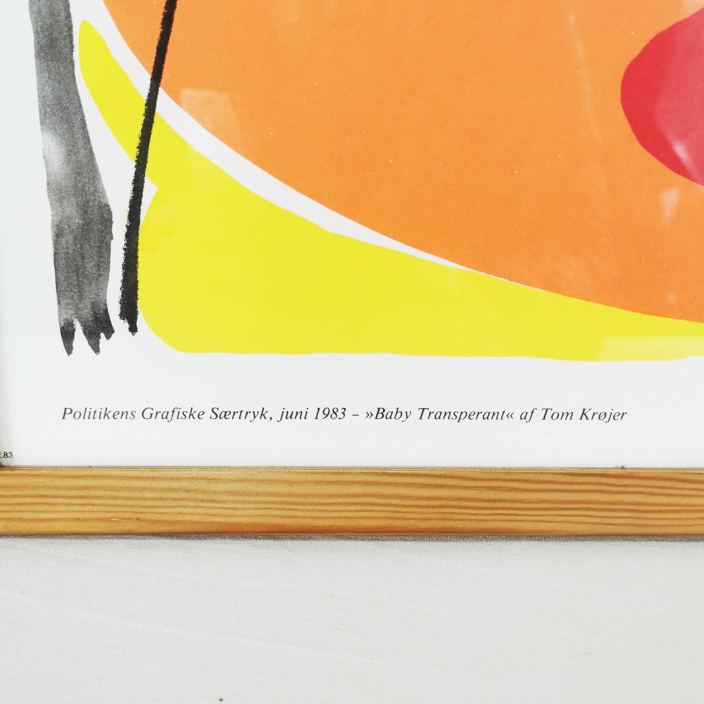 Affiche 'Transparent Child' conçue par Tom Krojer, Danemark, 1983