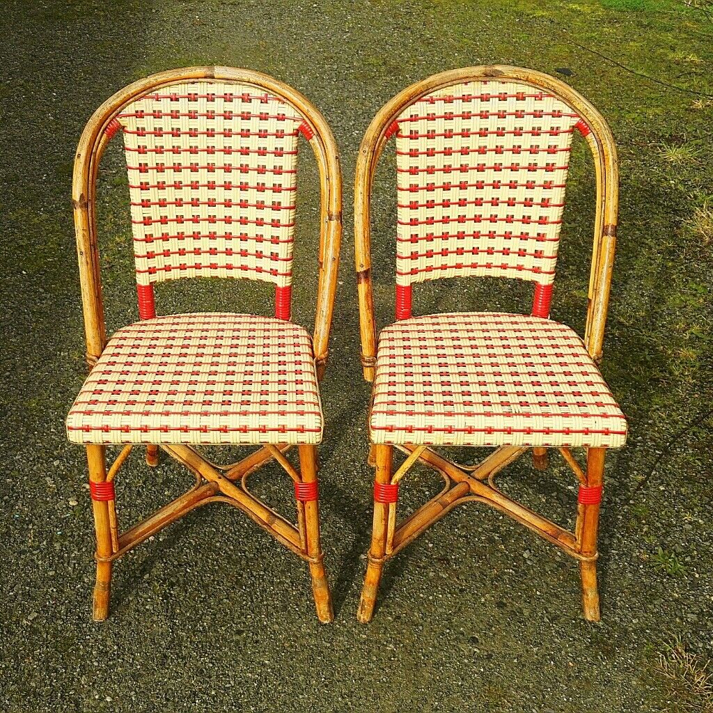 Pairs of Parisian bistro chairs Maison Drucker model Fouquet's N°2