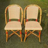 Pairs of Parisian bistro chairs Maison Drucker model Fouquet's N°2