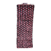 Tapis Berbère Boucherouite rose - 90 x 272 cm